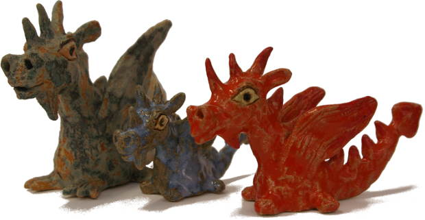 Ceramic dragons